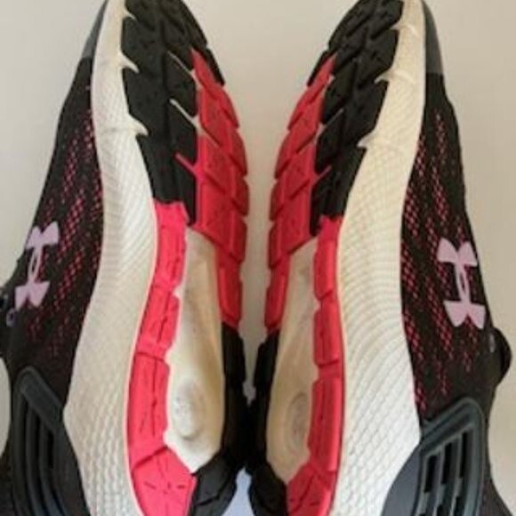 Under Armour Charged Black Pink Purple Sneakers size 6.5 Youth - Picture 3 of 7